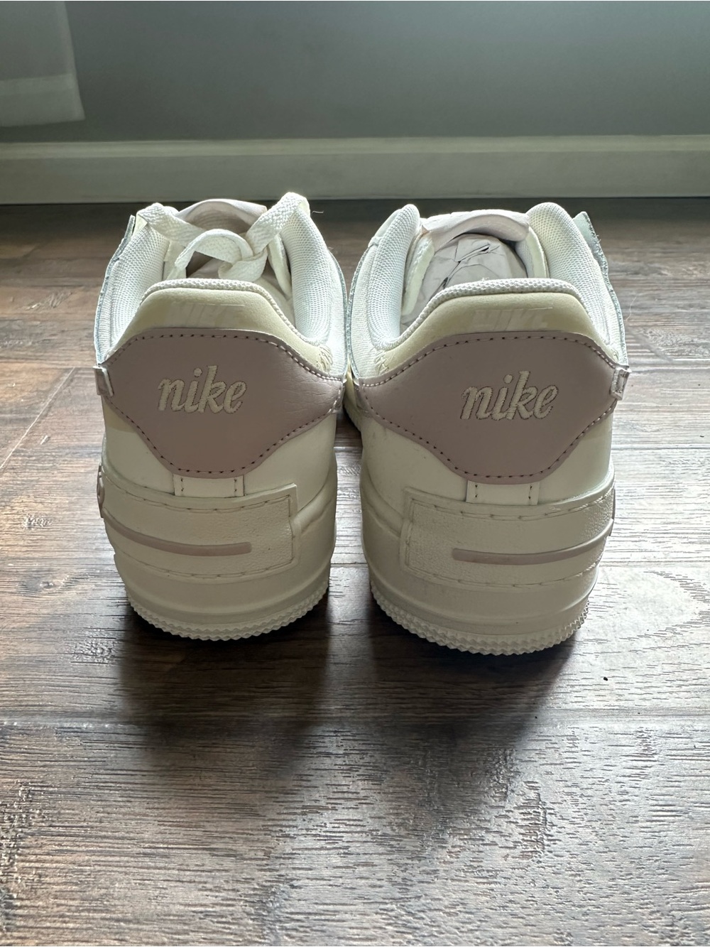 NEW -Nike Air Force 1 - Shadow -White Sneakers with Lavender and Cream  size 7.5 - Picture 4 of 7